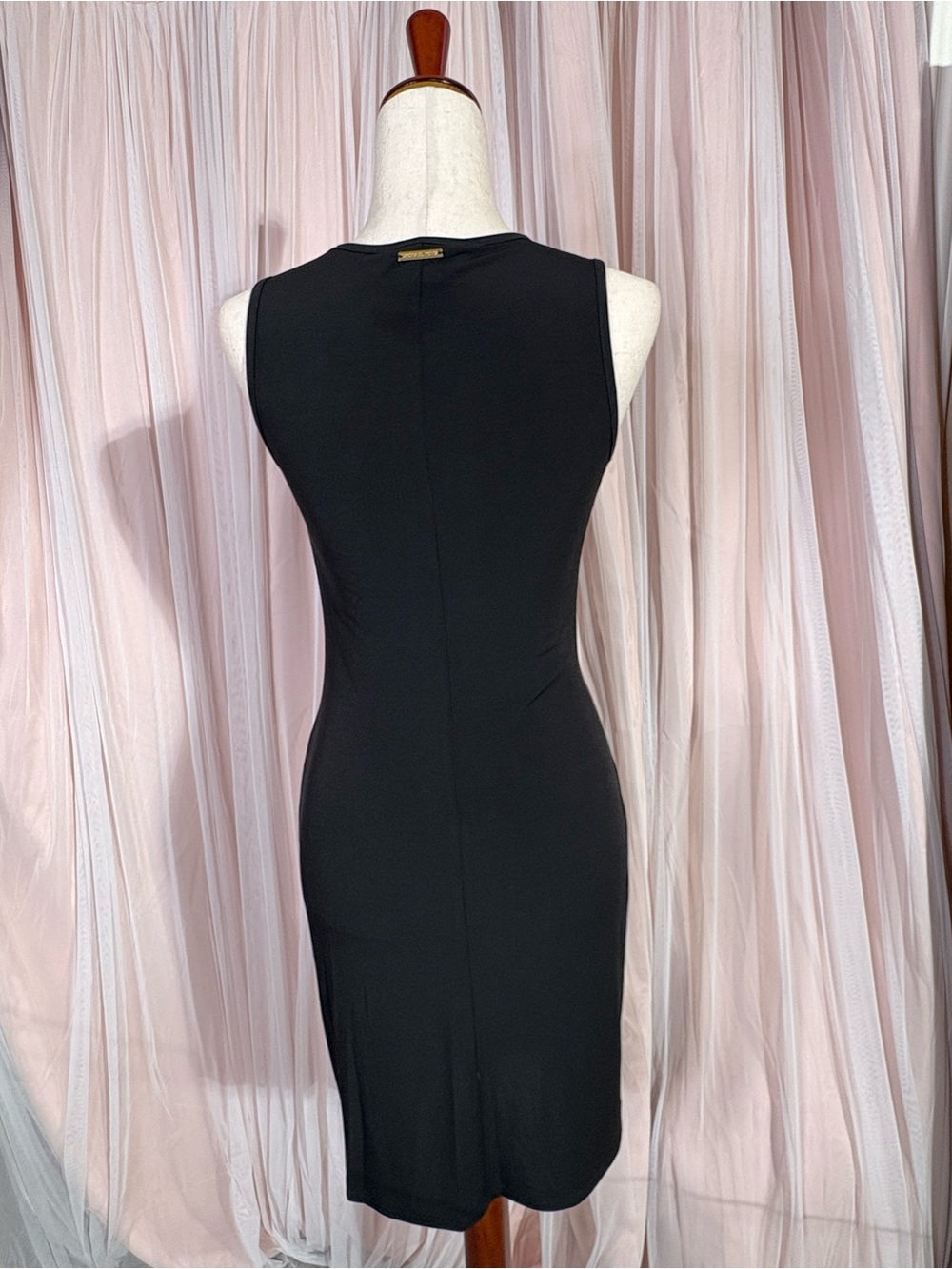 Michael Kors Black Sleeveless Knot-Detail Midi Dress - Picture 3 of 10